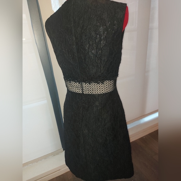 Black floral Antonio Melani Dress size 6 - Picture 2 of 3